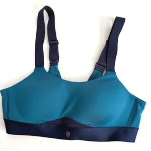 ThirdLove Kinetic Adjustable Sports Bra Teal Navy Blue 36A High Impact Workout